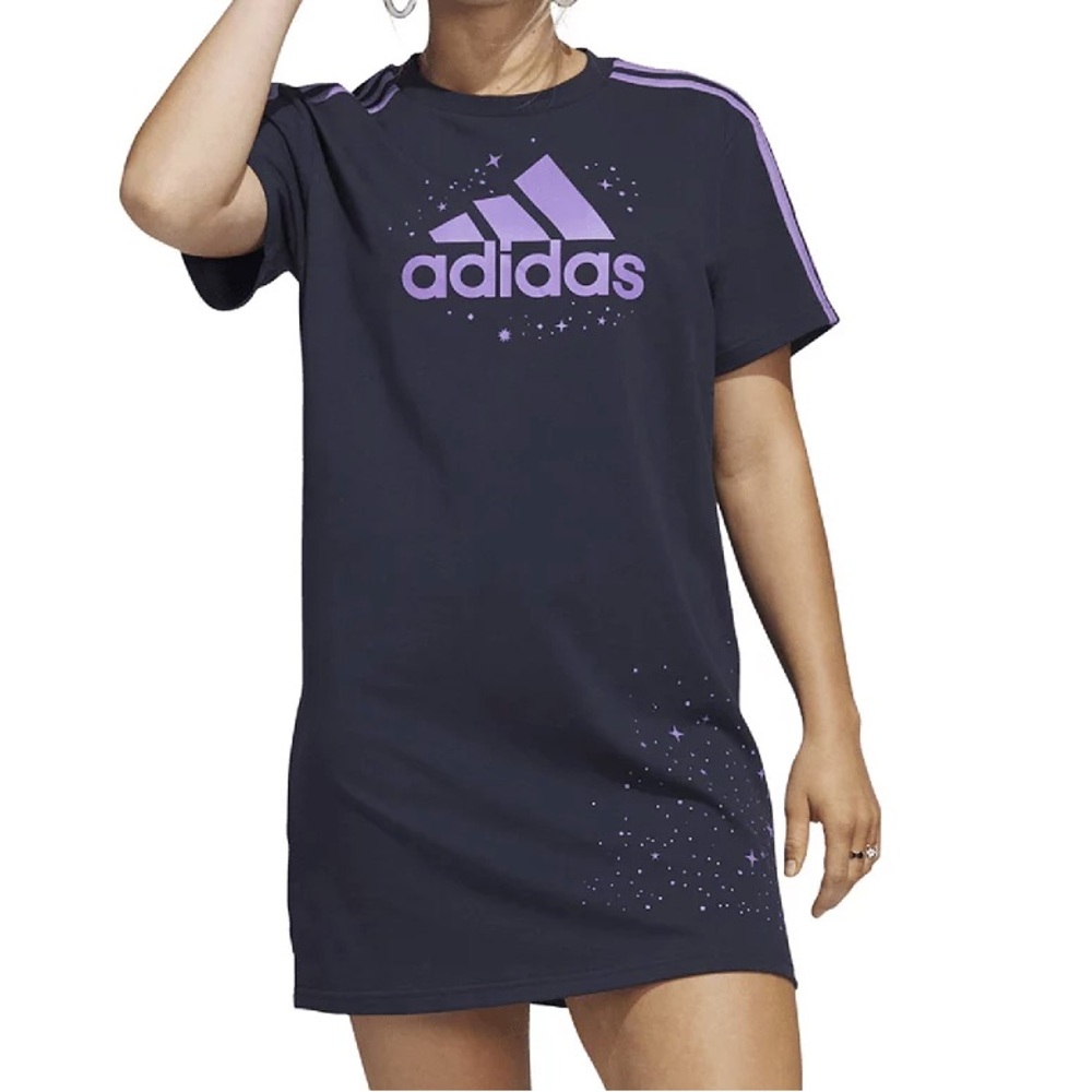 Adidas Celestial Stars T Shirt Dress Tee Dress